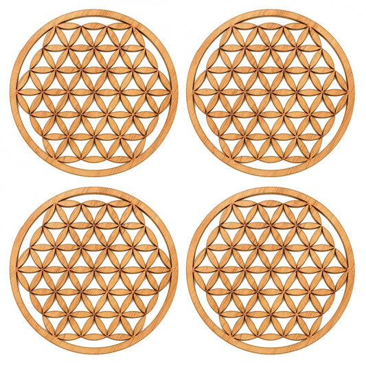 Wooden Coasters for Tea Coffee (Set of 4)