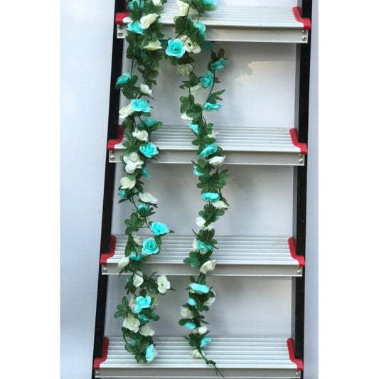Generic Artificial Rose Vine Flowers Plants Artificial Flower Creeper Hanging Rose For Home Decoration (Color: Multi, Material: Silk Polyester)