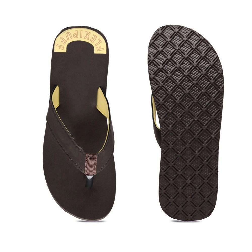 Generic Unisex Rubber Comfortable Orthopedic Doctor Slipper and Flip Flops (Brown)