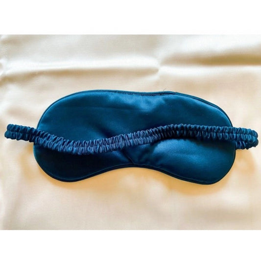 Generic Solid Satin Silk Eyemasks (Navy Blue)