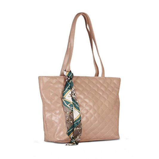 Generic Women's Polyurethane Textured Shoulder Bag (Peach)