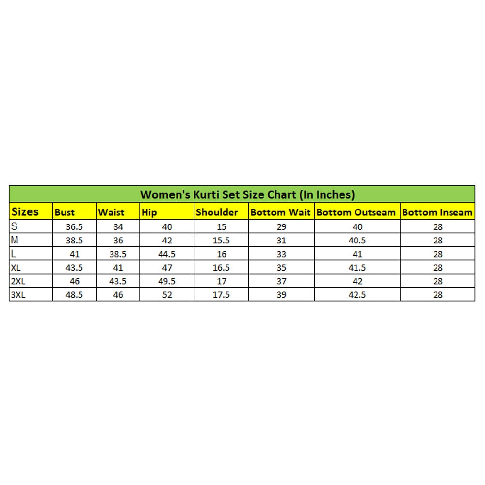 Generic Women's Roman Silk Embroidery 3-4th Sleeve V-Neck Kurti With Pant Dupatta Set (Lavender)