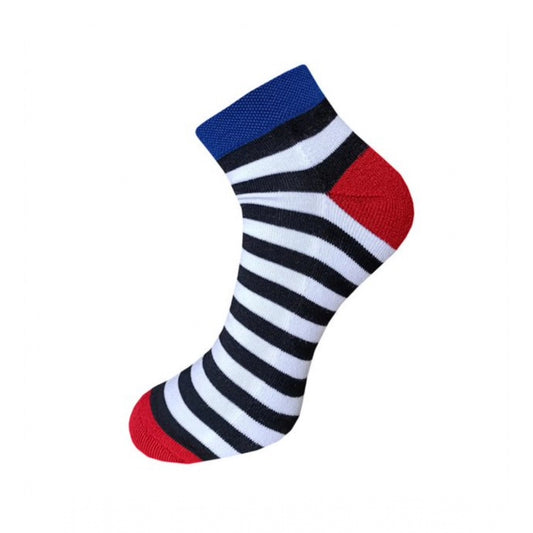Generic 3_Pair Set Unisex Casual Cotton Striped Ankle Length Socks (Multicolor)