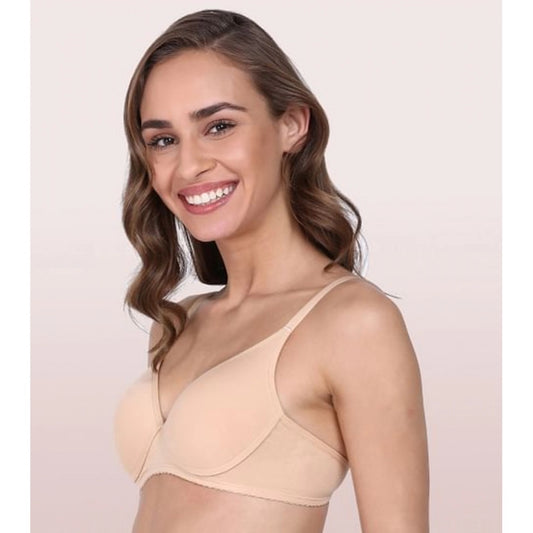 Enamor A039 Women's Cotton Non-Wired & Medium Coverage T-Shirt Bra (Skin)