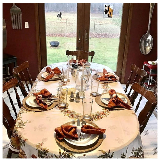 Generic Cotton Dining Table Round Placemat Mats Set of 4 (Beige)