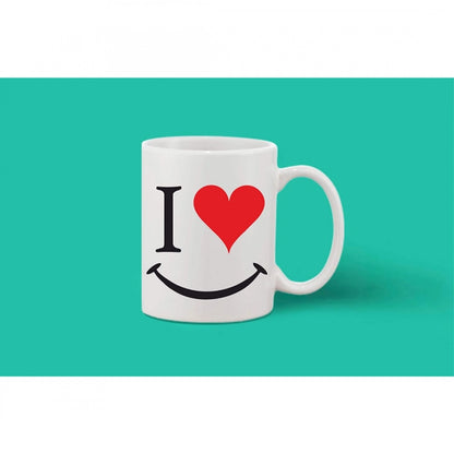 Generic Printed Ceramic Coffee Mug - 1 Pieces, White, 11oz