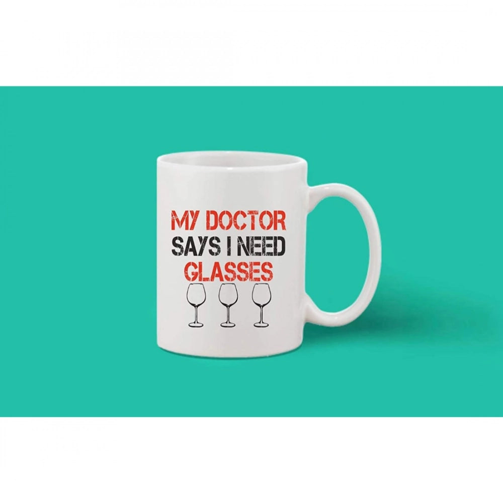 Generic Printed Ceramic Coffee Mug - 1 Pieces, White, 11oz