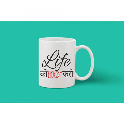 Generic Printed Ceramic Coffee Mug - 1 Pieces, White, 11oz