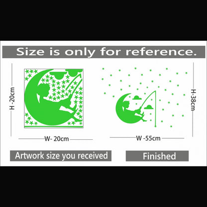 Generic Green Kids Room Decor Radium Wall Sticker