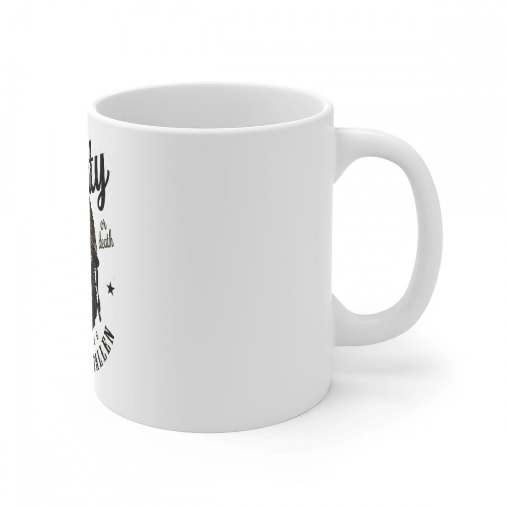 Generic Ceramic Gorila Desing Printed Coffee Mug (Color: White, Capacity:330ml)