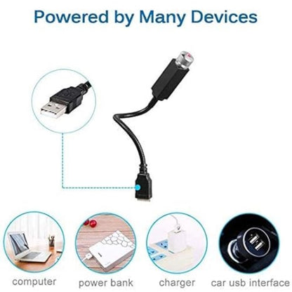 Generic Ambient Star Light 12V 360 Degree Rotation Use For Usb Party Decoration Disco Laser Light (Red)