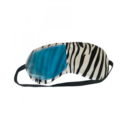 Generic Striped Printed Polyester Eyemasks (Black and white)