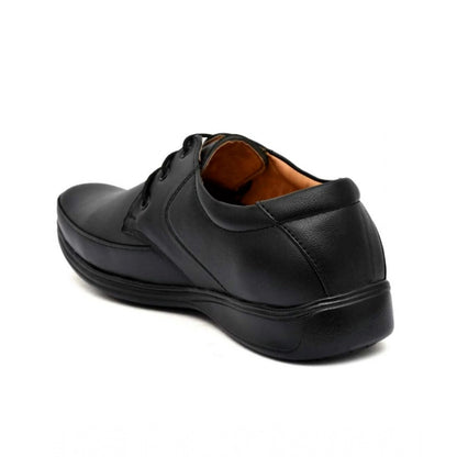 Generic Men's Solid Synthetic Leather Formal Shoes (Black)