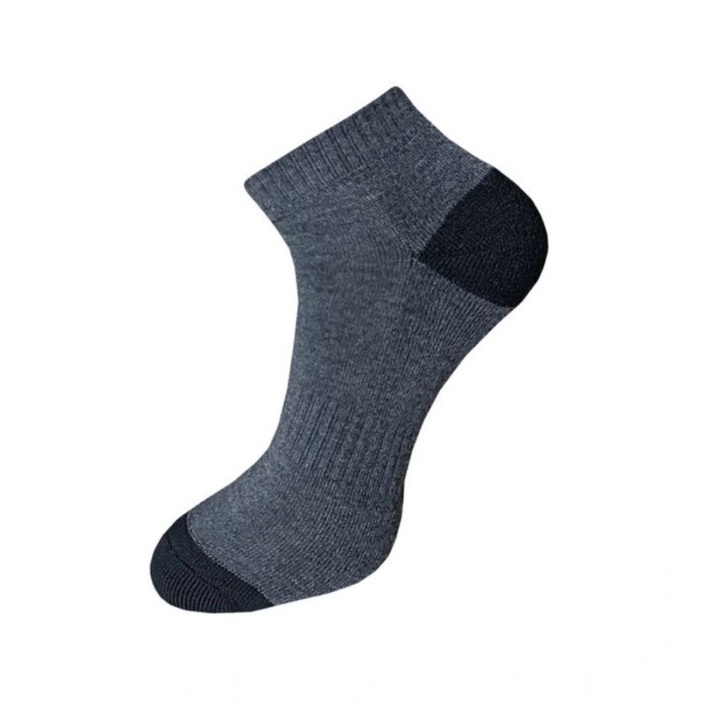 Generic 3_Pair Set Unisex Casual Cotton Solid Ankle Length Socks (Multicolor)