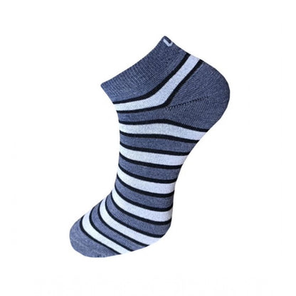 Generic 3_Pair Set Unisex Casual Cotton Striped Ankle Length Socks (Multicolor)