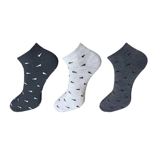 Generic 3_Pair Set Unisex Casual Cotton Printed Ankle Length Socks (Multicolor)