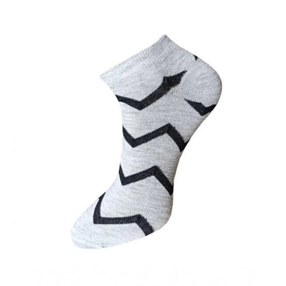 Generic 3_Pair Set Unisex Casual Cotton Printed Ankle Length Socks (Multicolor)