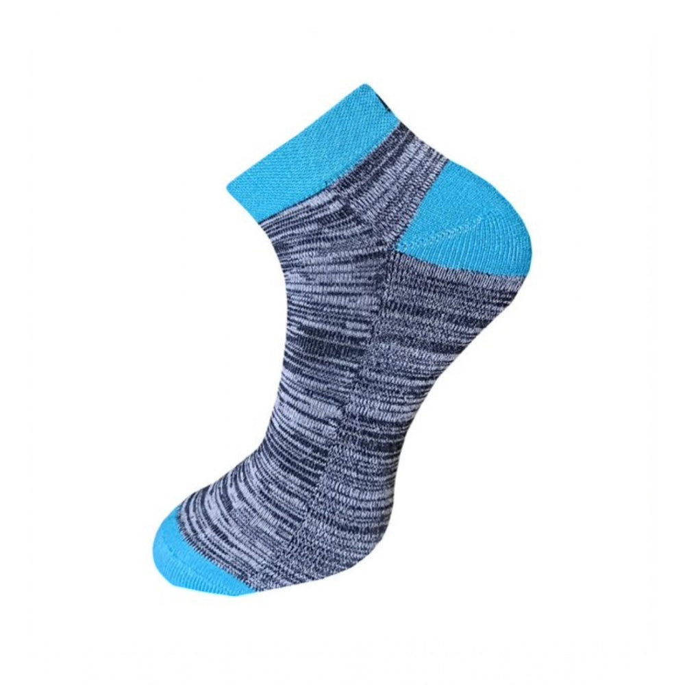 Generic 3_Pair Set Unisex Casual Cotton Ribbed Ankle Length Socks (Multicolor)