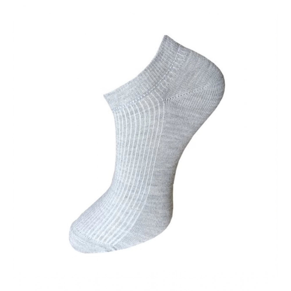Generic 3_Pair Set Unisex Casual Cotton Solid Ankle Length Socks (Multicolor)