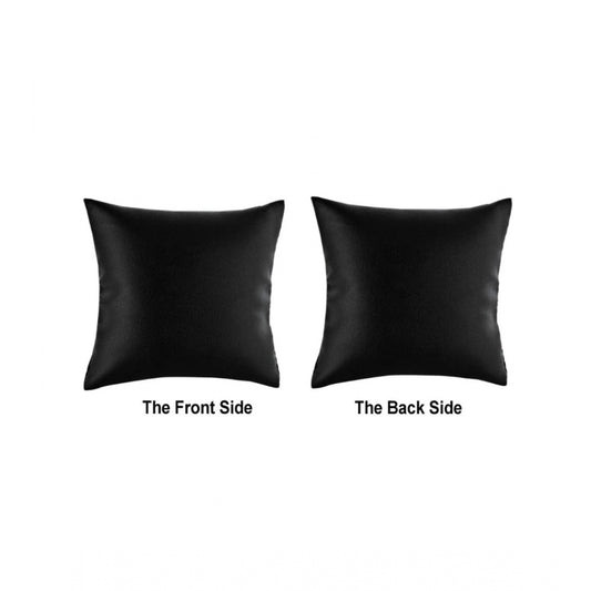 Generic Pack Of_6 Polyester Solid Car Pillow Sets (Black, Size: 12x12 In)