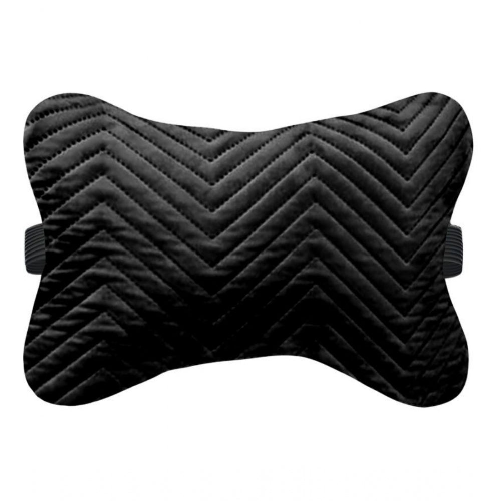 Generic Pack Of_4 Polyester zig zag Car Pillow Sets (Black, Size: 12x12 In)
