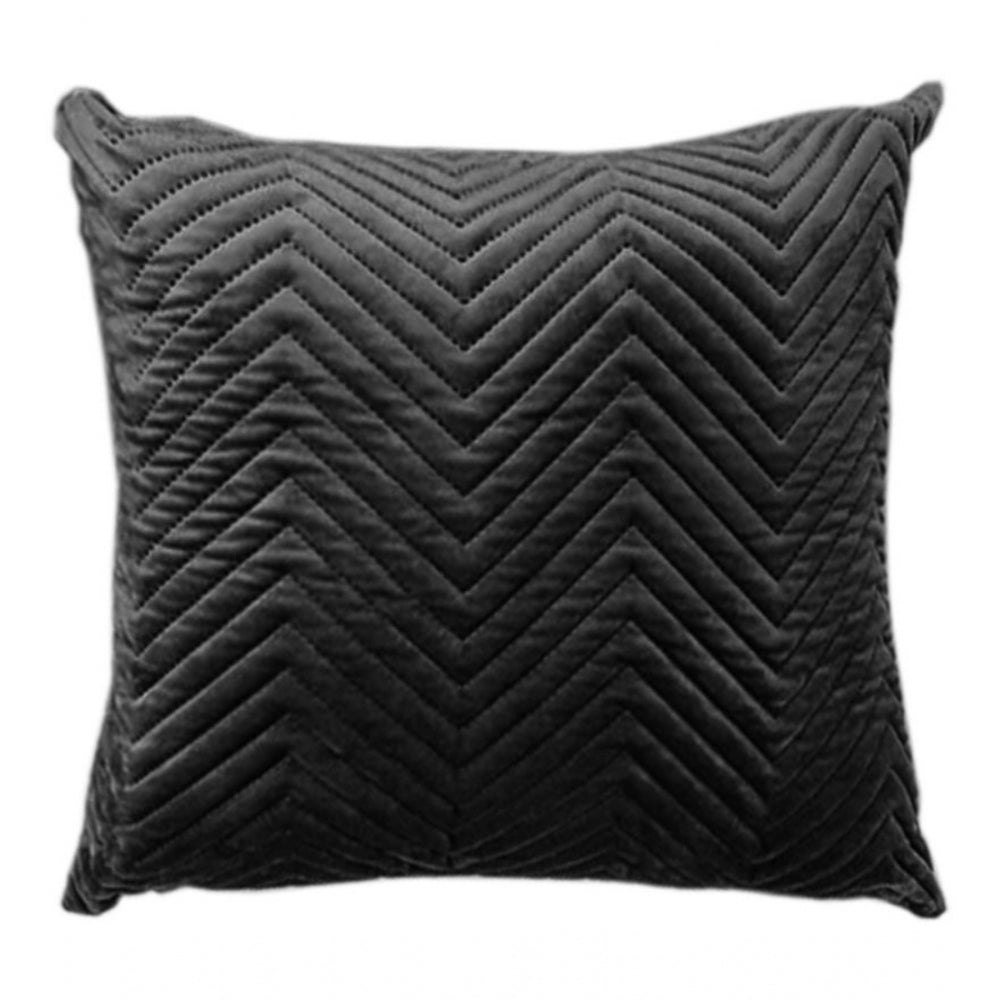 Generic Pack Of_4 Polyester zig zag Car Pillow Sets (Black, Size: 12x12 In)