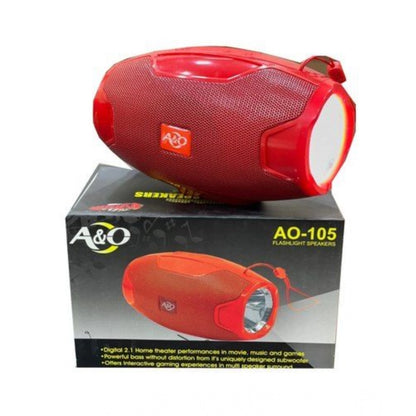 Generic Plastic Rubber Wireless AO105 Bluetooth Speaker (Red)