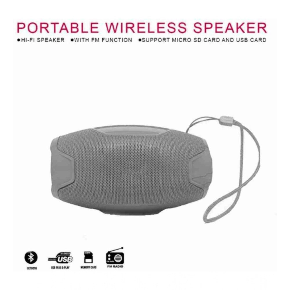 Generic Plastic Rubber Wireless AO105 Bluetooth Speaker (Grey)