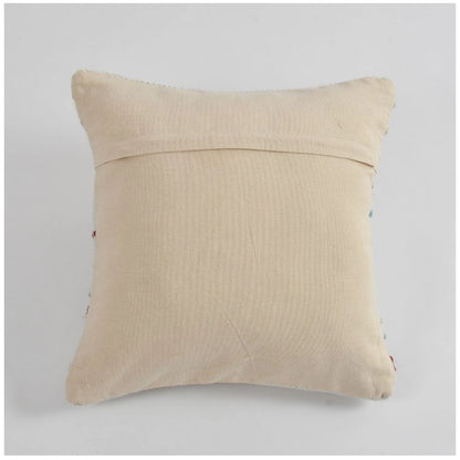 Generic Cotton Handcrafted Pit Loom Cushion Cover 16x16 Inch Pack of 2 (Sea Green)