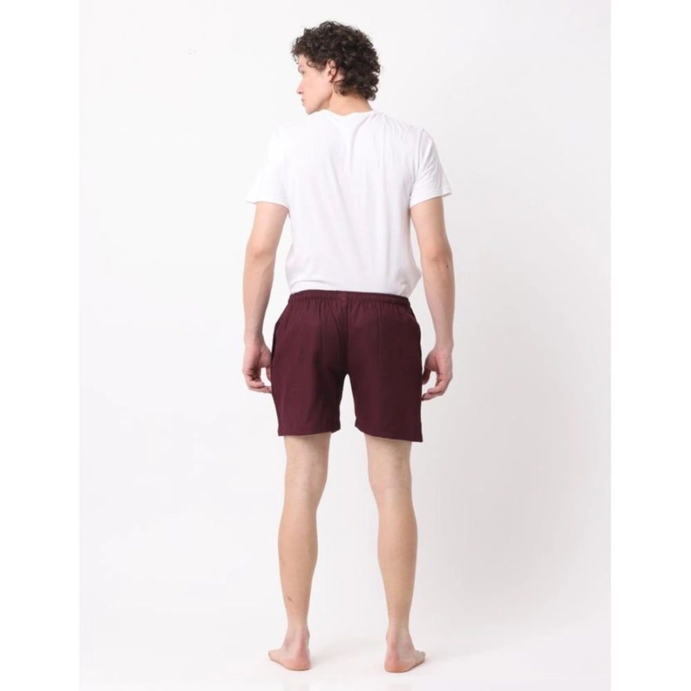 Generic Pack_of_2 Men's Polycotton Solid Boxer Shorts (Multicolor)