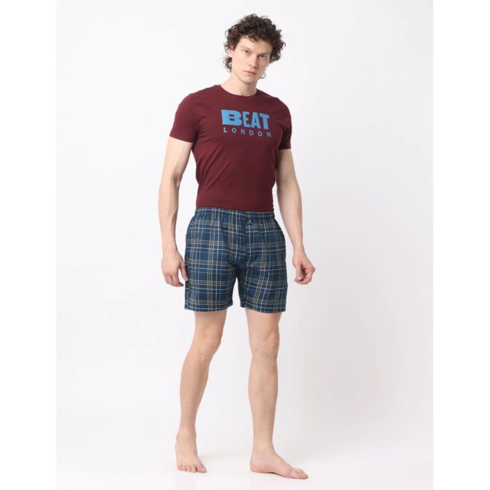 Generic Pack_of_2 Men's Polycotton Checked Boxer Shorts (Multicolor)