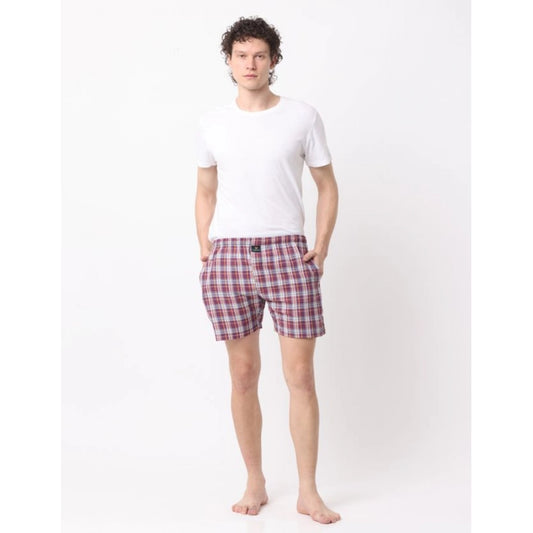 Generic Pack_of_2 Men's Polycotton Checked Boxer Shorts (Multicolor)