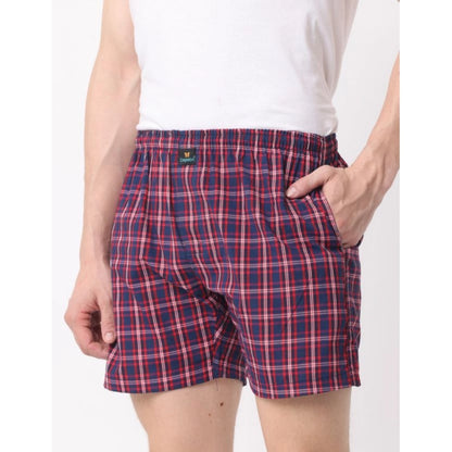 Generic Pack_of_2 Men's Polycotton Checked Boxer Shorts (Multicolor)
