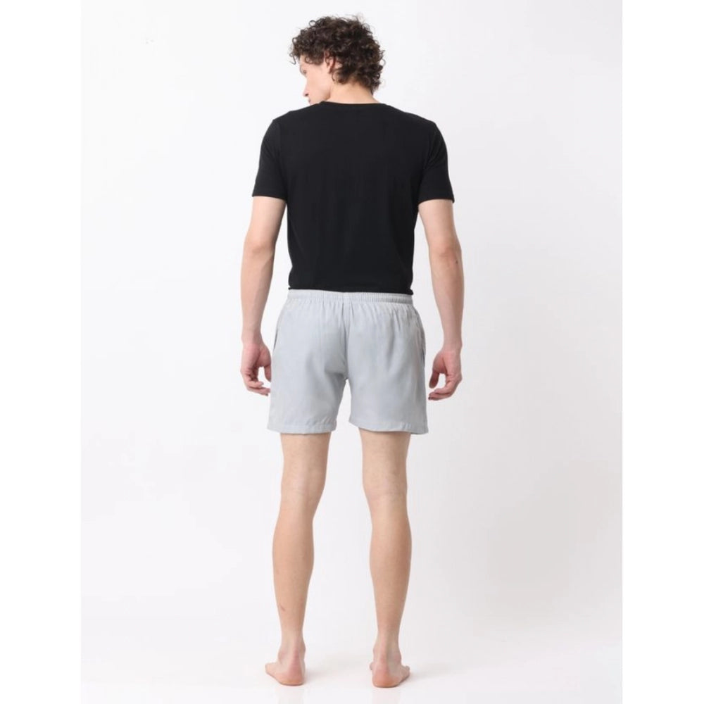 Generic Pack_of_2 Men's Polycotton Solid Boxer Shorts (Multicolor)