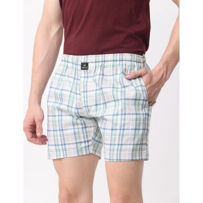 Generic Pack_of_2 Men's Polycotton Checked Boxer Shorts (Multicolor)