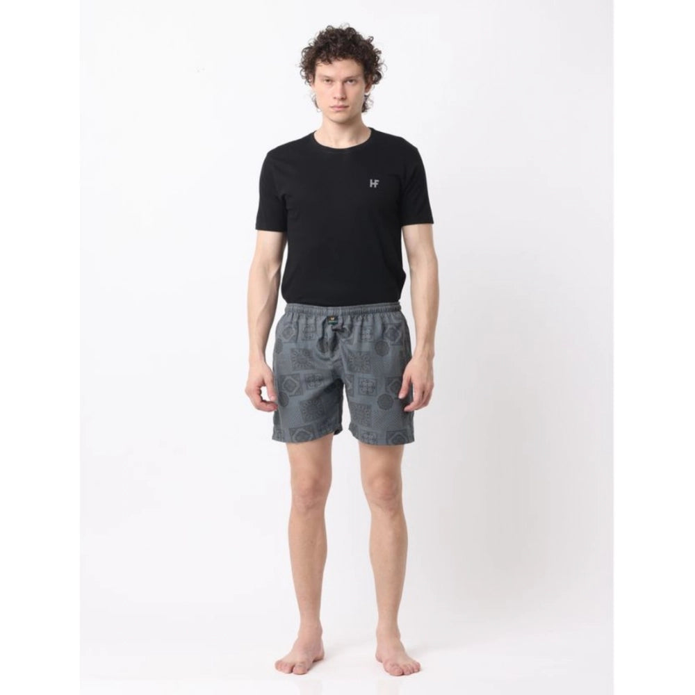 Generic Pack_of_2 Men's Polycotton Printed Boxer Shorts (Multicolor)
