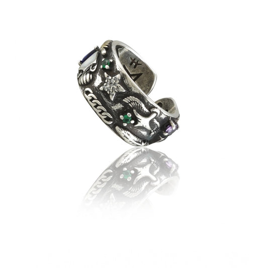 Generic Stainless Steel Imported High-Quality Office Wear Freesize Ring (Silver Plated)