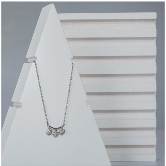 Generic Women's Stainless Steel Imported Stanless Steel Heart Pendent Chain (Silver Plated)