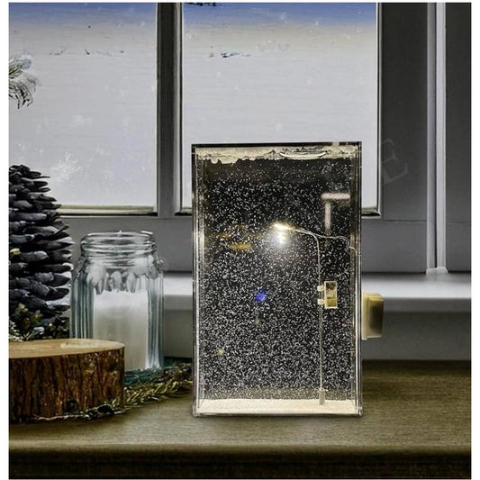 Generic Wood Snowfall Lamp with Street Light Snow lamp (Transparent)
