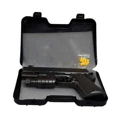 Generic Plastic Pubg Pistol Shooting Toy For Kids With 8 Round Reload (Multicolor)