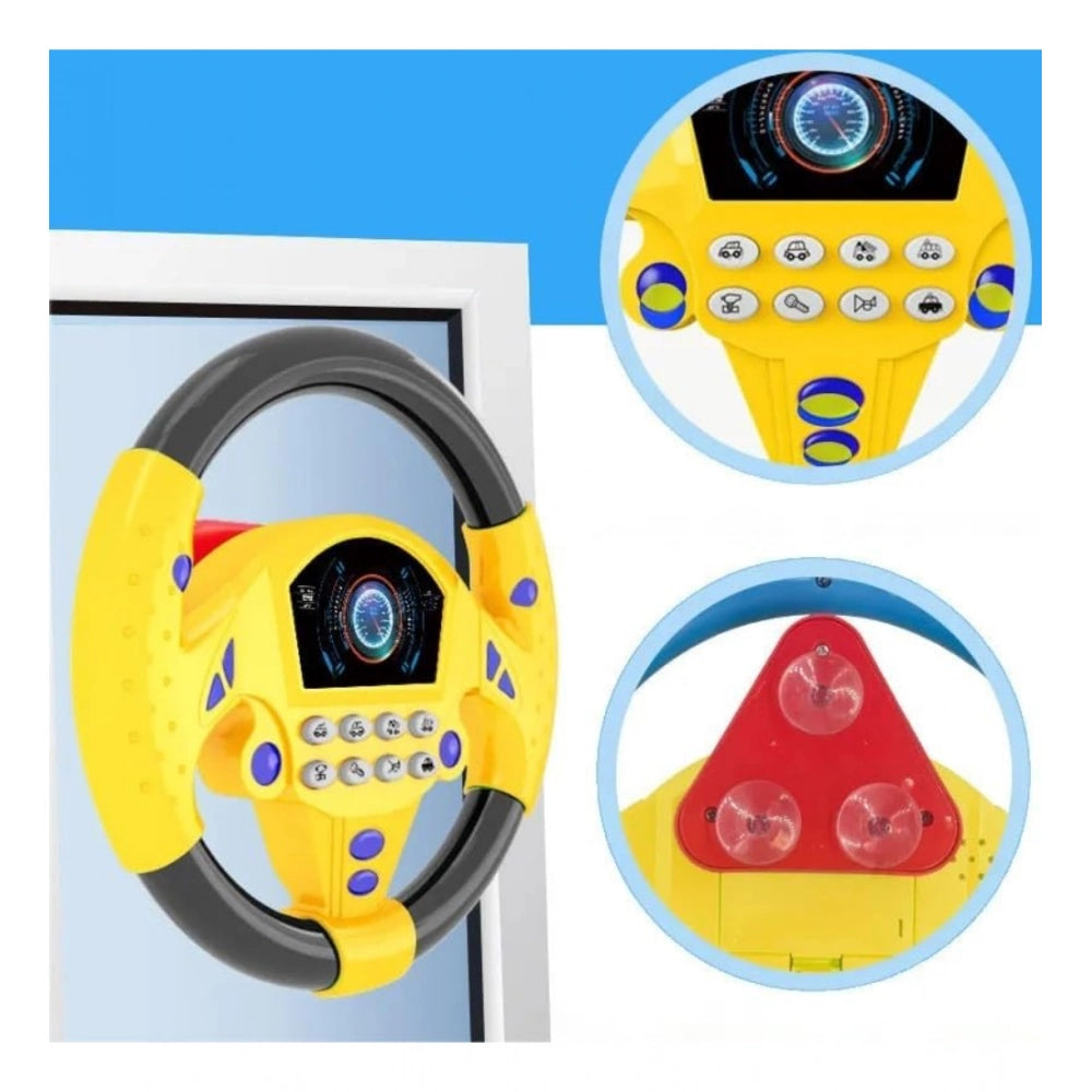 Generic Plastic Steering Wheel Driving Controller Toy (Multicolor)