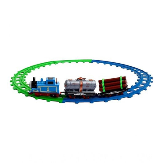 Generic Plastic Thomas Express Train 11Pcs Toy Set With Tracks (Multicolor)