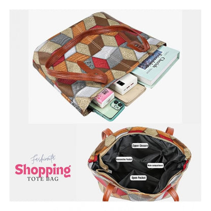 Generic Women's PU Leather Zipper ToteBag (Multicolor)