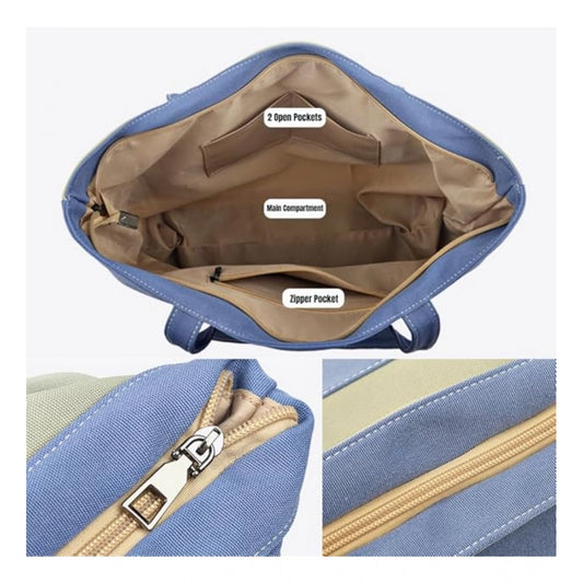 Generic Women's Canvas Zipper ToteBag (Multicolor)