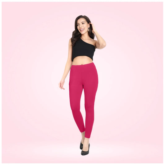 Generic Women's Cotton Blended Solid Ankle legging (Rani)