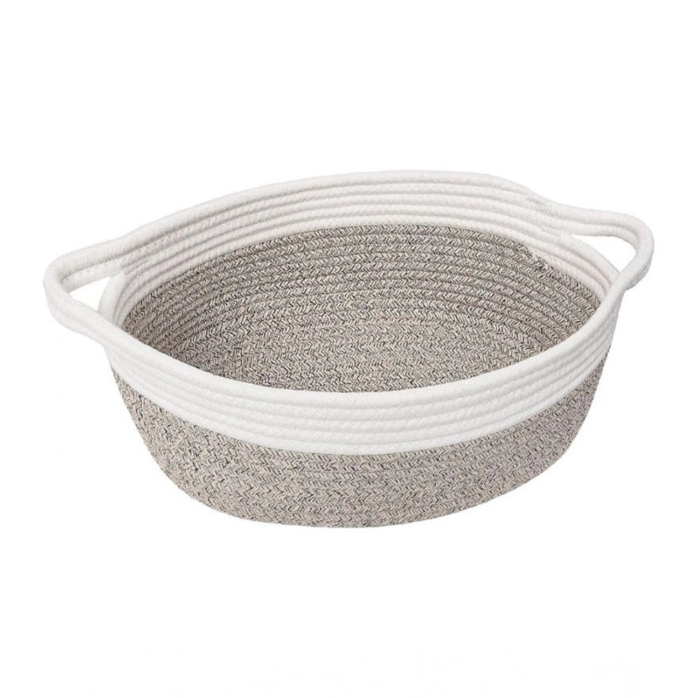 Generic Cotton Baby Gift Basket Inch Pack of 1 Storage Basket For Clothes (White)