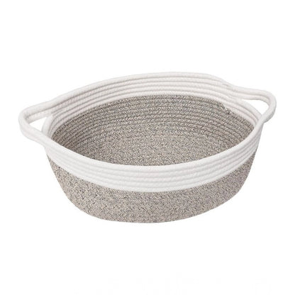 Generic Cotton Baby Gift Basket Inch Pack of 1 Storage Basket For Clothes (White)