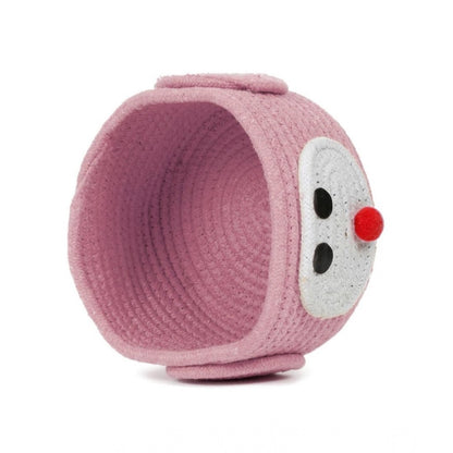 Generic Cotton Pen Holder Pack of 1 Storage Basket For Clothes (Pink)