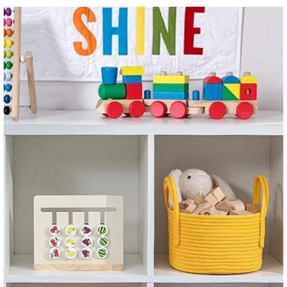 Generic Cotton Basket Inch Pack of 1 Storage Basket For Clothes (Yellow)