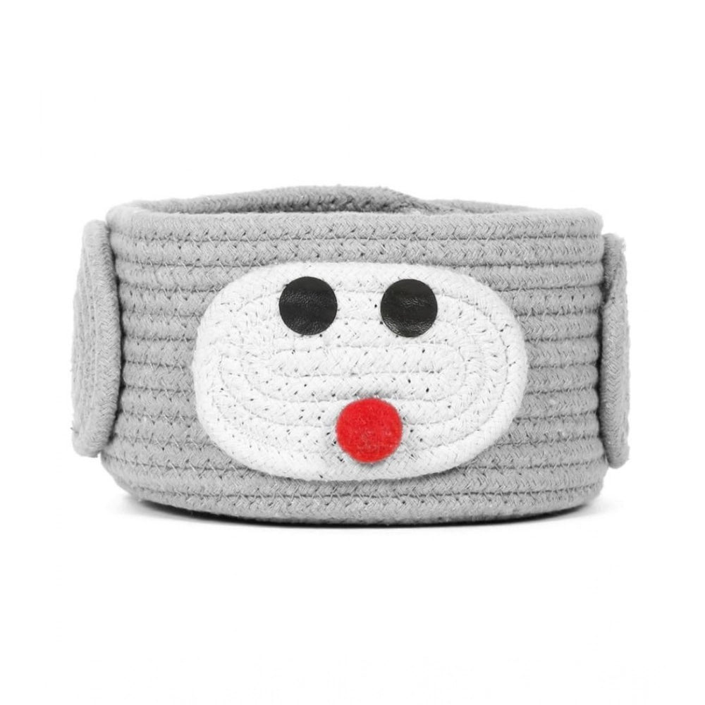 Generic Cotton Pan Holder Pack of 1 Storage Basket For Clothes (Grey)